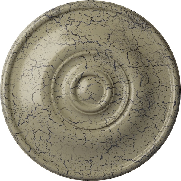 Ekena Millwork Jefferson Ceiling Medallion (Fits Canopies up to 2 7/8"), 11 3/4"OD x 3/8"P, Castle Stone Crackle CM12JECSC - main